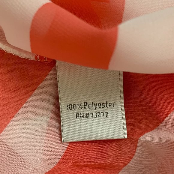 Lauren Conrad Small Blouse Semi Sheer Crochet Collar Stripe - Picture 5 of 6